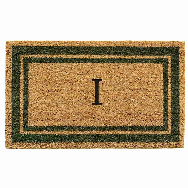 Calloway Mills Monogram Door Mat, Natural, Sage Green, 24 in W x 36 in L 153042436I - main